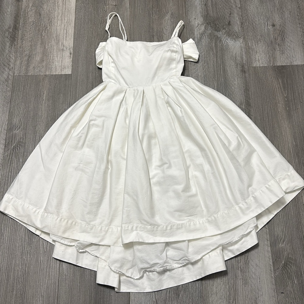 forever 21 stretchy flowy babydoll mini dress/white/Size L